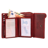 MATADOR PERTH Damen Leder Geldbörse Geldbeutel Portemonnaie Rot