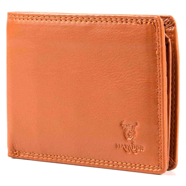 MATADOR® Herren Leder Portemonnaie Geldbeutel RFID TüV Hell-Braun