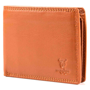 MATADOR® Herren Leder Portemonnaie Geldbeutel RFID TüV Hell-Braun