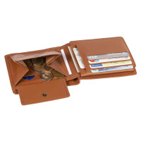 MATADOR® Herren Leder Portemonnaie Geldbeutel RFID TüV Hell-Braun