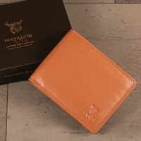 MATADOR SYDNEY Leder Portemonnaie Geldbörse Herren Hell-Braun RFID
