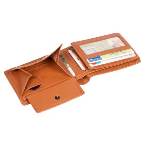 MATADOR BILBAO Herren Leder Portemonnaie RFID TüV Hell-Braun