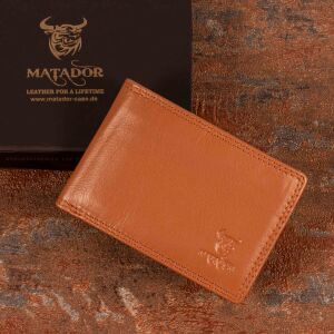 MATADOR BILBAO Herren Leder Portemonnaie RFID TüV Hell-Braun