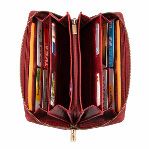 MATADOR CADIZ XL Leder Damen Langbörse Portemonnaie RFID Rot
