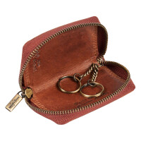 MATADOR BARI Leder Schlüsseletui Auto Motorrad Karo Braun