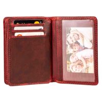 MATADOR Leder Kreditkartenetui PORTO Kreditkartenhülle RFID Rot