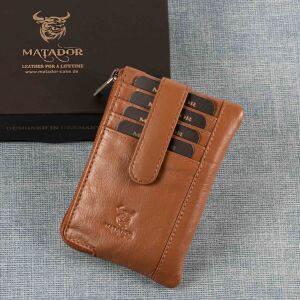MATADOR BRISTOL Leder Schlüsselmäppchen Auto Motorrad Hell-Braun