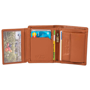 MATADOR MARSEILLE MINI Herren Geldbörse Leder Klein RFID TüV Hell-Braun