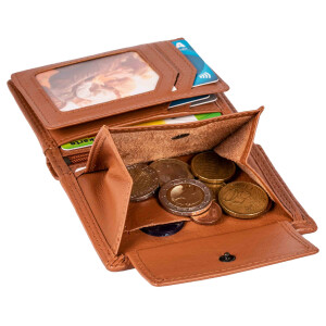 MATADOR MARSEILLE MINI Herren Geldbörse Leder Klein RFID TüV Hell-Braun