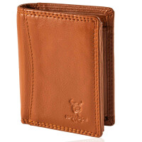 MATADOR MARSEILLE MINI Herren Geldbörse Leder Klein RFID TüV Hell-Braun