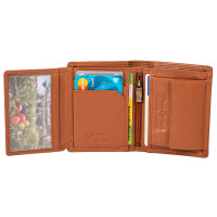 MATADOR MARSEILLE MINI Herren Geldbörse Leder Klein RFID TüV Hell-Braun