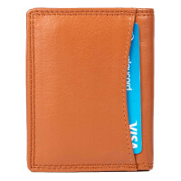 MATADOR MARSEILLE MINI Herren Geldbörse Leder Klein RFID TüV Hell-Braun