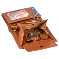 MATADOR MARSEILLE MINI Herren Geldbörse Leder Klein RFID TüV Hell-Braun