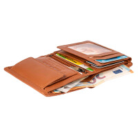 MATADOR MARSEILLE MINI Herren Geldbörse Leder Klein RFID TüV Hell-Braun