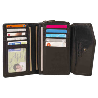 MATADOR SEVILLA Damen Leder Geldbörse Portemonnaie Schwarz