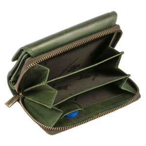 MATADOR SEVILLA Damen Leder Geldtasche Geldbörse RFID TüV Grün