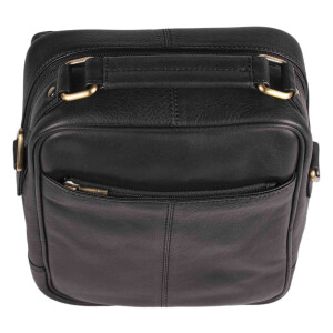 MATADOR Leder Tablettasche 10.5 Zoll Umhängetasche Nappa Schwarz