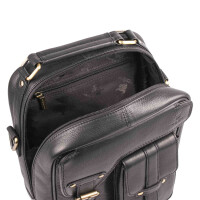 MATADOR Leder Tablettasche 10.5 Zoll Umhängetasche Nappa Schwarz