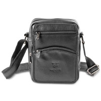 MATADOR AVEIRO Leder Schultertasche klein Leder Nappa Schwarz