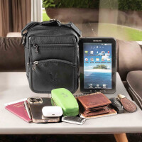 MATADOR AVEIRO Leder Schultertasche klein Leder Nappa Schwarz