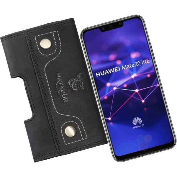 MATADOR Huawei Mate 20 Lite Ledercase Karabiner Schwarz