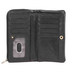 MATADOR Leder Portemonnaie Gross Handyfach RFID TüV Schwarz