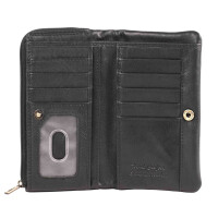 MATADOR Leder Portemonnaie Gross Handyfach RFID TüV Schwarz