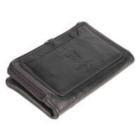 MATADOR Leder Portemonnaie Gross Handyfach RFID TüV Schwarz