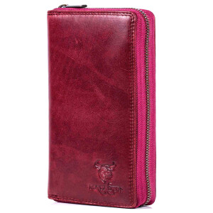 MATADOR GIRONA XL Leder Damen Geldbörse Langbörse Gross Pink