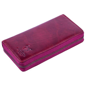 MATADOR GIRONA XL Leder Damen Geldbörse Langbörse Gross Pink