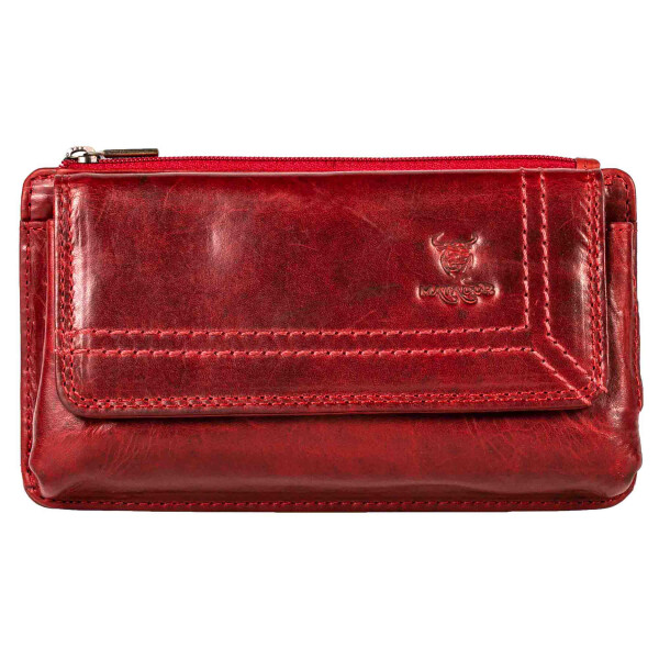 MATADOR BRISBANE Leder Universal Handytasche Magnet 6.9 Zoll Rot