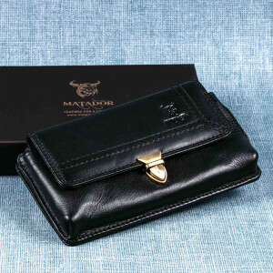 MATADOR BRISBANE Leder Universal-Handy-Tasche 6.9 Zoll Schwarz