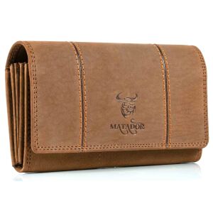 MATADOR BRÜGGE XL Damen Leder Langbörse Luxus Geldbörse RFID