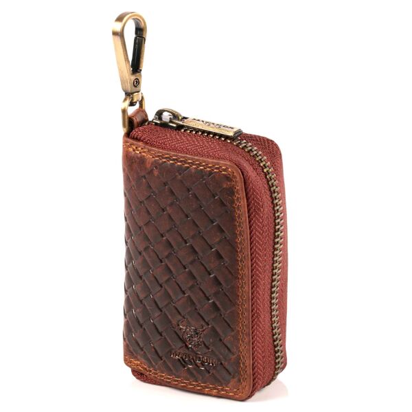Matador Schlüsselmappe Leder Schlüsseletui Schlüssel Tasche Braun