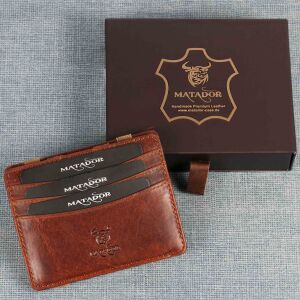 MATADOR Leder Kartenetui Kreditkartenetui RFID Magic Wallet