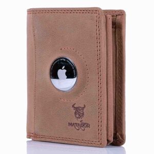 MATADOR Leder Handy Geldbörse Herren Klein AirTag RFID