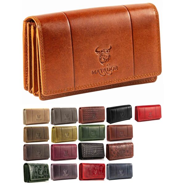 MATADOR VENEDIG Leder Damen Geldbörse Langbörse RFID 18 Farben