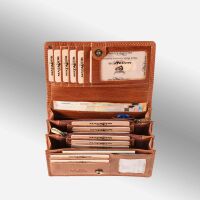 MATADOR VENEDIG Leder Damen Geldbörse Langbörse RFID 18 Farben