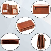 MATADOR VENEDIG Leder Damen Geldbörse Langbörse RFID 18 Farben