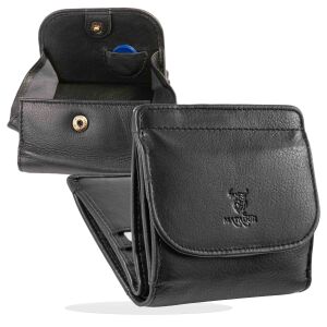 MATADOR WIEN Mini Geldbörse Portemonnaie Klein Leder RFID TüV