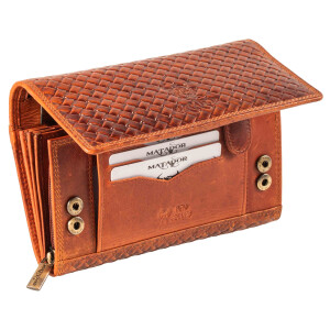 MATADOR PRAG Leder Damen Langbörse Geldbörse RFID TüV 7 Farben