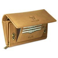 MATADOR PRAG Leder Damen Langbörse Geldbörse RFID TüV 7 Farben