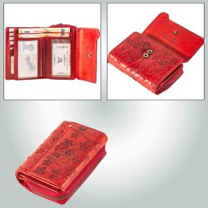 MATADOR Leder Geldbörse PERTH Damen Portemonnaie 12...