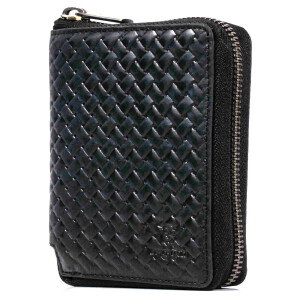 MATADOR Leder Portemonnaie GRANADA RFID Karo Schwarz