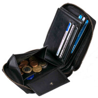 MATADOR BADALONA Damen Herren Leder Geldbörse RFID Karo Schwarz