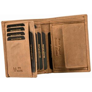 MATADOR VIGO Leder Börse Geldbörse Herren Brieftasche RFID Hell-Braun