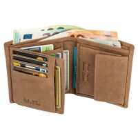 MATADOR VIGO Leder Börse Geldbörse Herren Brieftasche RFID Hell-Braun
