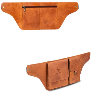 MATADOR Leder Bauchtasche Gürteltasche Hüfttasche Vintage Braun