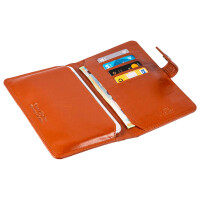 MATADOR Reisepass Leder Etui Hülle Organizer Handyfach Braun