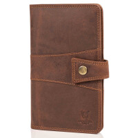 MATADOR Reisepass Leder Etui Hülle Organizer Handyfach Dunkel-Braun